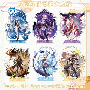 90 Style Populaire Jeu Genshined Impact Acrylique Stand Double Couche Anime <span class=keywords><strong>Nilou</strong></span> Xiao Ganyu Modèle Figure Plaque Bureau Décor Debout - Product Image 4