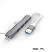 Hub USB d'usine USB 3.0 4 ports Type C, adaptateur convertisseur de câble de données haute vitesse, prise multi-systèmes, adaptateur USB