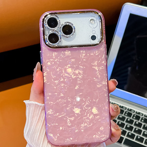 Coque de téléphone de luxe à texture ondulée brillante pour <span class=keywords><strong>iPhone</strong></span> 17 16 15 Pro Max, avec protection intégrale de l'appareil photo et antichoc, finition électroplaquée - Product Image 6