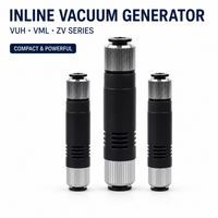 Generador de Vacío Neumático en Línea ZV/ZU05S ZU07S ZU07L VML1004/1006/1008 con Fuerte Succión para Automatización Industrial