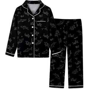 Ensemble de pyjamas pour enfants à motif mignon Vêtements de nuit thermiques doux à manches longues Pyjamas chauds pour enfants Vente en gros - Product Image 4