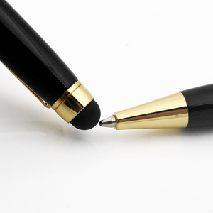 Bolígrafo Metálico Negro Promocional con Punta de 1.0 mm y Función Táctil para Pantallas - Product Image 4
