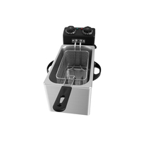 Friteuse à huile de qualité professionnelle en acier inoxydable avec minuterie 4L Friteuses électriques profondes pour poulet frit