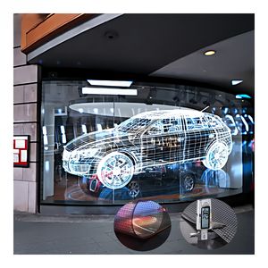 Гибкая ультра прозрачная пленка светодиодный экран для помещений полноцветный высокопрозрачное стекло, светодиодное рекламное видео-дисплей - Product Image 2