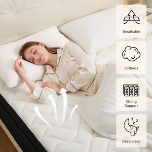 Colchón Personalizado de Alta Gama a <span class=keywords><strong>Precio</strong></span> de Fábrica, Tamaño Queen y King, Espuma Viscoelástica Comprimida, Colchón de Muelles Ensacados Dobles - Product Image 4