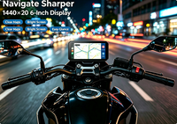 Écran CarPlay pour moto Aoocci C9 ProMax avec caméra embarquée, écran partagé 6 pouces, Android Auto sans fil, navigation GPS avant et arrière
