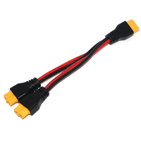 Câble d'extension répartiteur en Y 12AWG XT60, adaptateur 1 mâle vers 2 femelles pour panneau solaire et station d'alimentation portable