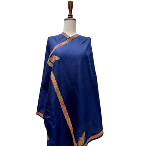 Premium Hand Embroidered <b>Scarves</b> Stoles Custom Artisan Crafted Soft Luxury Ethnic Fashion OEM ODM Wholesale Factory Supply - Product Image 4