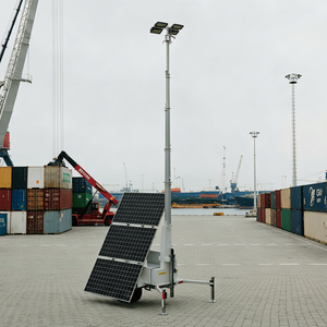 <strong>Solar</strong> DC Power Station Mobile Trailer <strong>Light</strong> Tower IP66 LED System 160000lm For Parking Lot Emergency &amp; Outdoor Events - Product Image 1