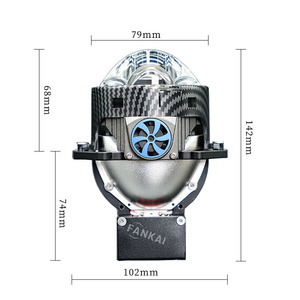 ไฟหน้า LED FANKAI ขนาด 3 นิ้ว รุ่น D2S 70W 30000LM 6000K แบบลำแสงคู่ พร้อมเลนส์โปรเจคเตอร์ สำหรับดัดแปลงอัพเกรดรถยนต์ - Product Image 1