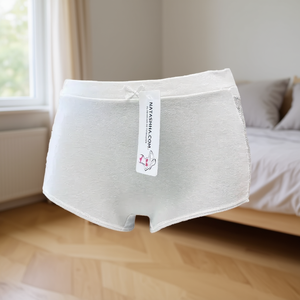 Braguitas de Cintura Alta para Mujer Natasha, de Algodón con Encaje Floral, Color Liso, Estilo Delgado, Modelo 6102 - Product Image 2