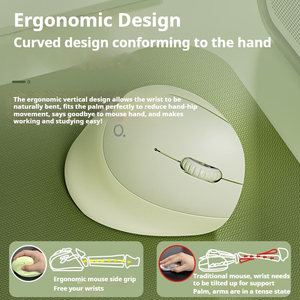 EWEADN Q7 Ergonomic 3D Vertical <strong>Wireless</strong> Charging <strong>Mouse</strong> USB LED <strong>Optical</strong> Silent Click Adjustable DPI Office Wrist Protection - Product Image 6