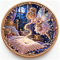 Pièce de monnaie personnalisée 1oz en cuivre pur 999, motif Fée des Dents, relief 3D, impression UV, objet de collection, souvenir commémoratif, cadeau