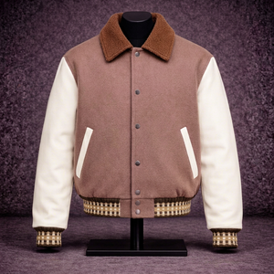 Veste universitaire unisexe en laine brodée Shamsher Sports SS-VJ-25, style unique, meilleur prix, fermeture à boutons recouverts sur le devant - Product Image 1