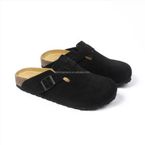 Sabots en bois Birkenstocks, mules d'intérieur, sandales orthopédiques à bout fermé pour femmes, cuir, liège, cuir véritable, léger - Product Image 2