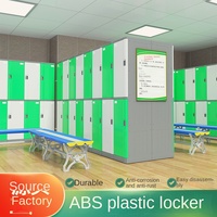 Casier scolaire en plastique ABS à 6 portes, armoire de rangement verrouillable pour couloir, vestiaire de campus