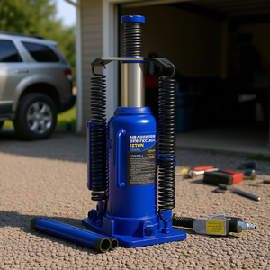 Cric pneumatique Airpower 12 tonnes pour levage de voitures, camions et remorques avec pompe manuelle, construction métallique - Product Image 2