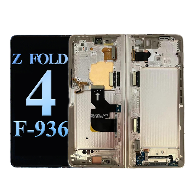 OEM Used for Samsung for Galaxy Z Fold 4 5G F-936 Inner OLED Assembly Frame Touch Screen Replacement for Fold 5 Fold 3 Phone