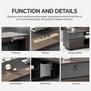 Lujo moderno en forma de L Ejecutivo Oficina Muebles Gerente Mesa Ceo Oficina Escritorio Jefe Silla Escritorio Ejecutivo Jefe Escritorio - Product Image 2