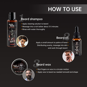 ชุดล้างห<span class=keywords><strong>น</strong></span>วดเคราและน้ำมั<span class=keywords><strong>น</strong></span>บำรุง แบรนด์ส่วนตัว ชุดของขวัญสำหรับล้างหนวด<span class=keywords><strong>เครา</strong></span> ควบคุมผมชี้ฟู บำรุงด้วยบาล์มสำหรับดูแลหนวด<span class=keywords><strong>เครา</strong></span>สำหรับผู้ชาย - Product Image 4