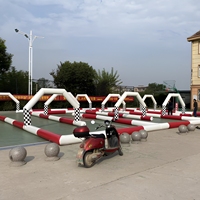 Parcours d'obstacles gonflable géant GMY pour voitures de course, piste de karting avec souffleur, écologique, pour 2 à 4 enfants, taille personnalisable