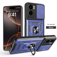 Étuis arrière antichoc pour Motorola Moto G05/G85/G64/E14/X50 Ultra TPU + PC support de voiture magnétique hybride étui de téléphone portable