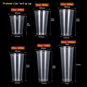 700Ml Cốc Hình Chữ U Dùng Một Lần In Logo Tùy Chỉnh Cốc Trà Nhựa PP Mới Cho Đồ Uống Lạnh Và Trà Sữa - Product Image 3