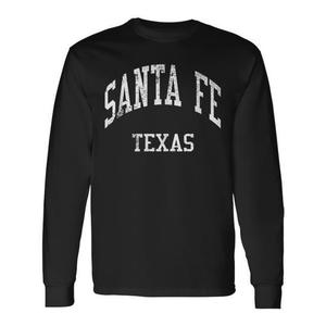 T-shirt a maniche lunghe Santa Fe Texas stile college retrò anni '70 - Product Image 1