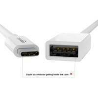 Cable OTG Tipo-C 3.0, Adaptador de Conector USB-C a USB 3.1 Hembra con Conductor de Cobre Puro y Blindaje Trenzado para Computadora/Auriculares