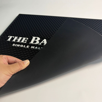 Sous-verre carré personnalisé en PVC souple, logo imprimé sur mesure, antidérapant, résistant à l'eau, tapis de bar pour pub, hôtel, café