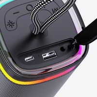 Haut-parleur sans fil portable étanche IPX-6 avec lumières RGB colorées, son stéréo Super Bass, 3000 mAh pour V5.4 30-60W, 5.4 FM