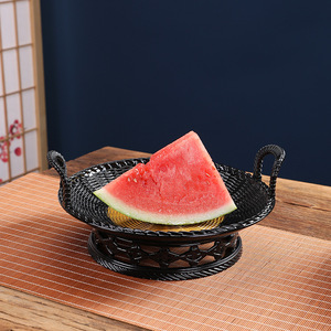 Cesta de frutas de plástico portátil y elegante, cesta de flores ilustrada, utensilio de estilo chino, adorno de inspiración Zen - Product Image 2