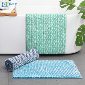 Fmt Phòng Tắm Sang Trọng Thảm Mô Hình Rắn Chenille Chống Trượt Tính Năng Máy Làm Bộ Nhớ Bọt Tắm <span class=keywords><strong>Mat</strong></span> Polyester Tpr Tắm Thảm - Product Image 3
