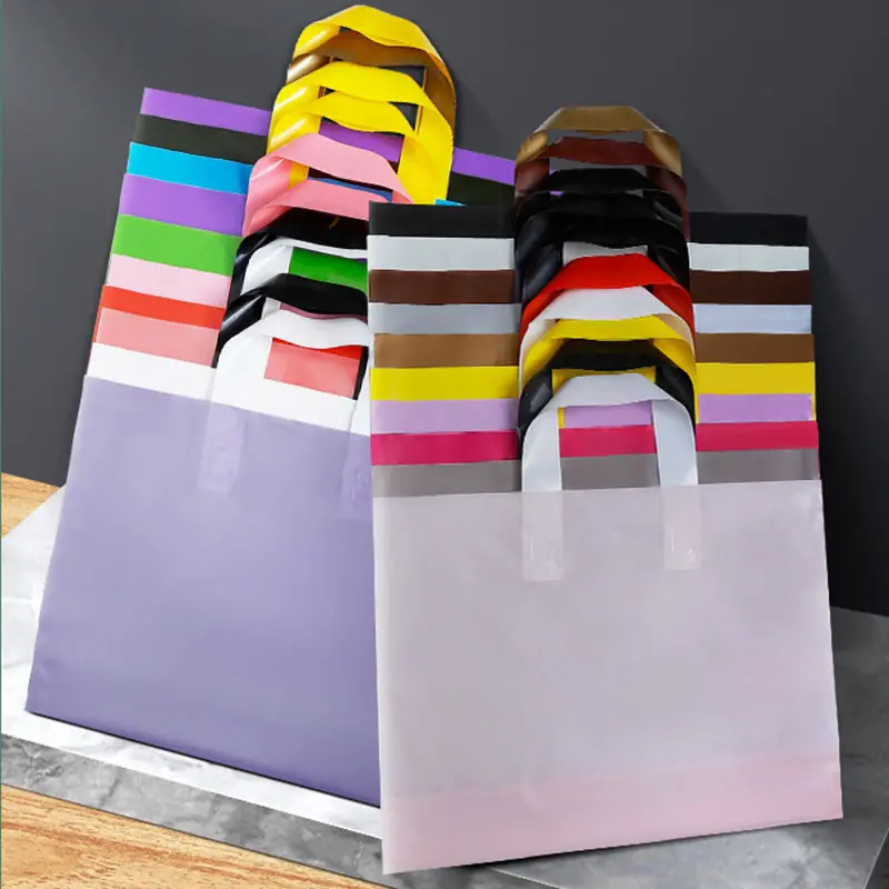 Bolsas de plástico personalizadas con logotipo de impresión biodegradable, paquete de asa de compra, proveedores al por mayor, con logotipos