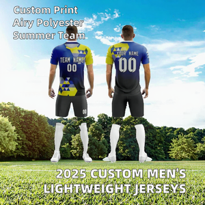 Camisetas de Fútbol Personalizadas con Impresión Digital 2025 para Hombre, 100% Poliéster, Cuello Redondo, Manga Corta, Impermeables, Conjuntos de Equipo Ligeros y Transpirables - Product Image 2