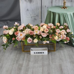 Juego de decoración de <span class=keywords><strong>fondo</strong></span> de arco Floral tradicional hecho a mano, polvo recién llegado para champán, rosa, boda, escenario, fila Artificial - Product Image 4