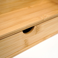 Organisateur de bureau multifonctionnel moderne et minimaliste en bambou avec tiroirs – Indispensable pour le rangement au bureau et en cuisine (vente en gros)