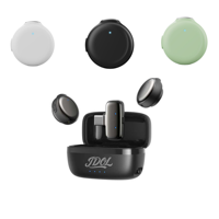 Microphone sans fil Lavalier de bonne qualité 2.4G avec réduction de bruit IA, affichage LED et boîtier de charge, mini micro pour téléphone et appareil photo