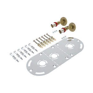 Placa de Montaje Metálica Ikar Fixing Jig 1/2 D.20x2 con Tornillos y Accesorios de Latón para Instalación de Tuberías - Product Image 1