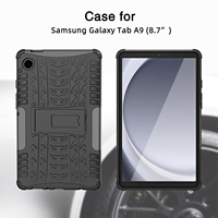 [ Étui pour Samsung Tab A9 A11 ] Étui de tablette antichoc avec support de main rotatif à 360 degrés pour tablette Samsung Galaxy Tab A9 A11 de 8,7 pouces