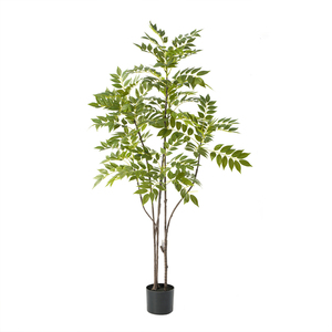 Ensemble de 3 arbres <span class=keywords><strong>en</strong></span> <span class=keywords><strong>bambou</strong></span> artificiel de printemps, 150/190/220 cm, plantes artificielles multi-tailles avec <span class=keywords><strong>pot</strong></span> pour la décoration de la maison et du bureau - Product Image 1