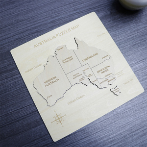 2024 Mới Nhất Đầu Giáo Dục Địa Lý Nhận Thức Đồ Chơi Trẻ Em Quà Tặng 3D Bằng Gỗ Bản Đồ Thế Giới Câu Đố Úc Bản Đồ - Product Image 6
