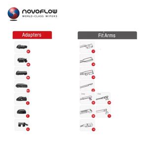 NOVOFLOW Nouveaux Essuie-glaces Avant à Adaptateurs Multiples pour Fiat Panda [312,319] <span class=keywords><strong>Dacia</strong></span> Sandero <span class=keywords><strong>Duster</strong></span> Lancia Ypsilon III - Product Image 6