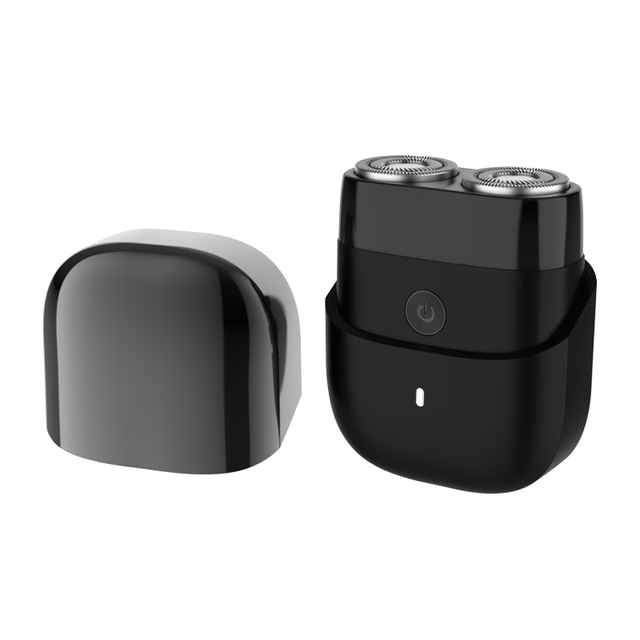 Men's Customizable Mini Rotary Electric Shaver Twin Blade Travel Lock Waterproof IPX7 Rechargeable for Face Head Use Household