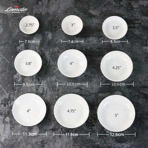 Mini-assiettes en céramique jetables personnalisables et écologiques, 2,75 à 5 pouces, plats à sauce en porcelaine blanche pour hôtels et restaurants (vente en gros) - Product Image 1