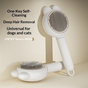 Sisir Perawatan Hewan Peliharaan AHT Rabbit Ear dari Bahan PP untuk Kucing & Anjing - Sikat Pijat yang Membersihkan Diri Sendiri - Product Image 1