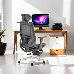 Kursi Kantor Desain Berkualitas Tinggi Sillas De Oficina Perabot Kantor Kursi Ergonomis Dengan Sandaran Kaki Set Meja dan Kursi Kantor - Product Image 6
