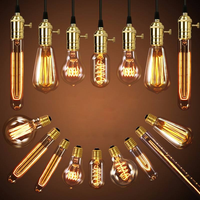 Ampoules halogènes à filament rétro E14 E27 ST64 G95 T300, dimmables, style cage à écureuil antique, 40W 60W, pour la décoration des maisons et des restaurants