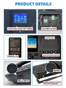 <span class=keywords><strong>Téléphone</strong></span> <span class=keywords><strong>fixe</strong></span> sans fil de bureau Volte Lte Gsm avec Voip Sip Wifi Hotspot 2 Sim TF Card Cordless Telephones - Product Image 5