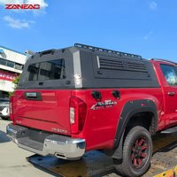 Capot rigide en alliage d'aluminium pour pick-up, avec porte-bagages et panneaux latéraux à persiennes pour Toyota Hilux